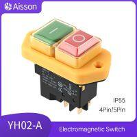 ‘；【=- YH02-A Electromagnetic Switch 110V 8A / 220V 15A 4PIN 5PIN Starter Push Button For Machine Tool Equipment Waterproof Panel