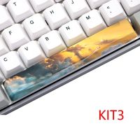 Pbt หมวกกุญแจแบบสเปซบาร์ย้อมสีสำหรับคีย์บอร์ดแบบกลไกพร้อมสวิตช์ Mx Oem โปรไฟล์6.25u 6.25x Diy 1ชิ้น