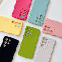 Newhtsolid สี Curly Wave กรอบ Soft TPU สำหรับ Samsung Galaxy M01 M23 M30S M32 M62 J3 J7 J6 J5 J4 PRO Prime Plus จัดส่งฟรี