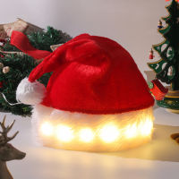 ผู้ใหญ่เด็กซานตาหมวก Light Up หมวกคริสต์มาสที่มีไฟ LED กระพริบของขวัญวันหยุดปีใหม่เรืองแสงพรรคโปรดปรานคริสต์มาส