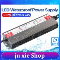 JuXie store 500W LED Driver DC12V 24V IP67 Waterproof Lighting Transformers for Outdoor Lights Power Supply AC175-265V 500W