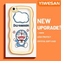 YIWESAN เคสสำหรับ VIVO Y67 Y66 V5s V5 V5ไลท์ V5บวก X9 X9s ลายการ์ตูนโดราเอมอนสุดสร้างสรรค์สีสันสดใสเคสโทรศัพท์โปร่งใสน่ารักนุ่มปลอกซิลิโคนกล้องป้องกันเคสใสกันกระแทก