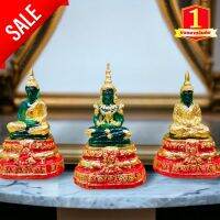 {ABIG-06}พระแก้วมรกต Set 3 ฤดู ร้อน หนาว ฝน ขนาดหน้าตัก 3 นิ้ว สูง 18 cm เนื้อเรซิ่น องค์พระผ่านพิธีพุทธาภิเษกแล้ว งานปิดทองประดับเพชรสวยงาม