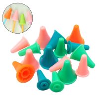 ▫✟✲ 32pcs Random Color Rubber Cone Shape Knit Knitting Needles Cap Tips Point Protectors For Knitting Craft Sewing Accessories