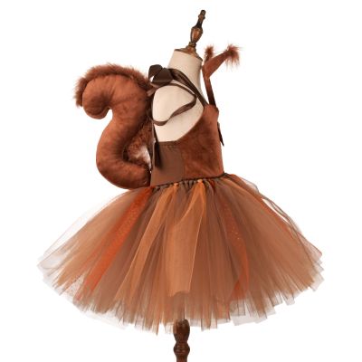 Girls Squirrel Tutu Dress For Parties And Casual Wear Cartoon Animal Squirrel Children Cosplay Party Tutu Dresses For Kids
