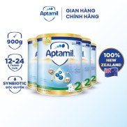 Combo 4 Sữa bột Aptamil New Zealand hộp thiếc số 2 900g lon cho bé 12-24