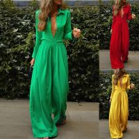 ；【‘；- Womens Fashion Suit Solid Color Shirt Wide Leg Pants Two-Piece Set Of Daily Leisure Commuting Professional Clothing New 2023