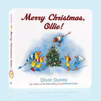 GOSSY Gosling and friends series Merry Christmas, Ollie Merry Christmas Ollie cardboard book childrens English Enlightenment picture book gossip &amp; Friends parent-child Book Olivier dunrea