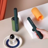 ☁♣◑ Standable Tearable Roll Paper Sticky Roller Dust Wiper Removing Brush Hair Removing Pet Hair Sticking Device Household Cleaning