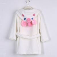 Baby Boys Girls Pajamas Cartoon Unicorn Flannel Robe Autumn Winter Sleepwear Kids Bathrobes Children Pajamas Pyjama Kigurumi