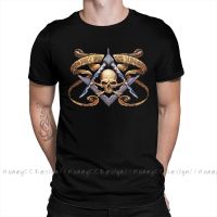 Men Tshirt Skull Unisex Clothes Shirt Design Freemasonry O Neck Cotton T-Shirt Plus Size