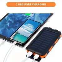 OEM ODM Portable Outdoor Waterproof 6000mAh Large Capacity Power Bank With LED Light Solar Panel Dual USB Solar Power Bank ( HOT SELL) gdzla645