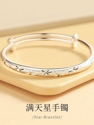 ☬ 2022 new gypsophila 9999 sterlingbracelet female young model purelight luxury bracelet for girlfriend birthday gift
