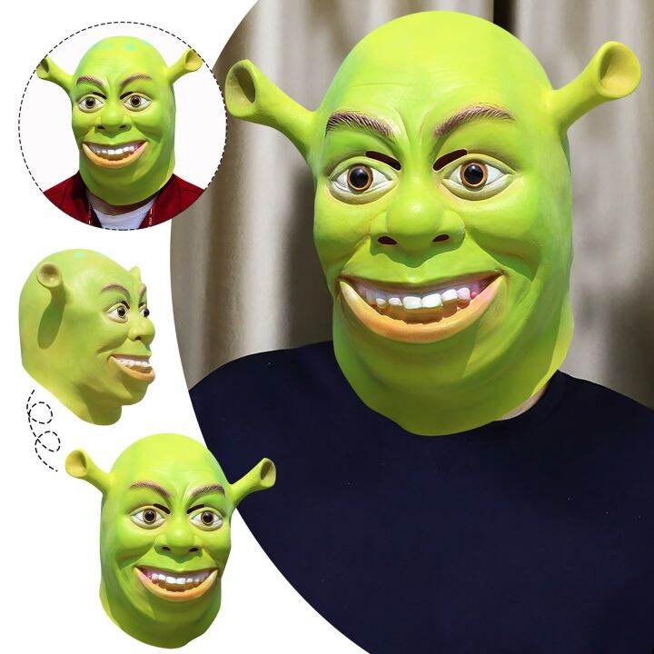 Twinkle Halloween Latex Mask Shrek Mask Masquerade Funny Full Head