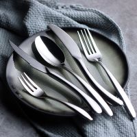 【CW】 Fork Set 5pcs Cutlery 201 Tableware Heavy Feel Dinnerware Dinner Shipping