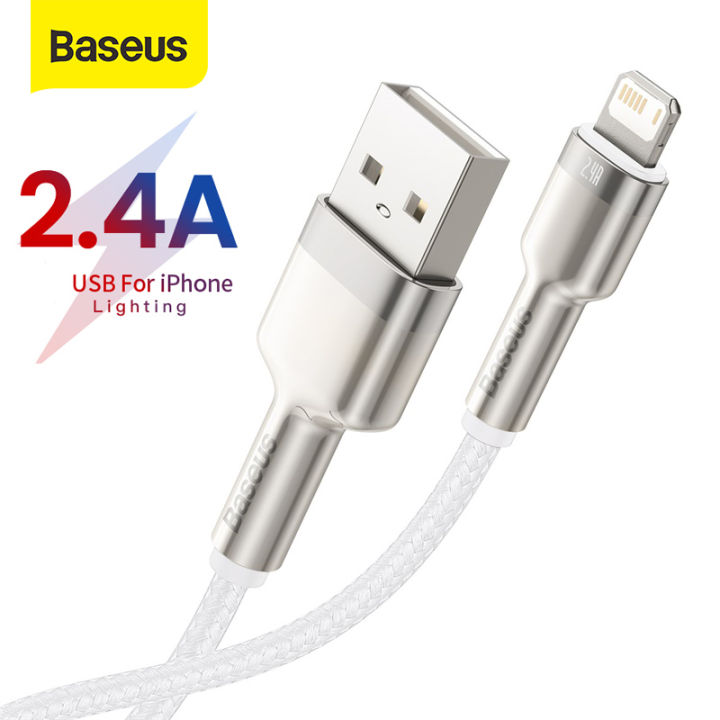 Baseus  Fast Charging USB Cable for iPhone 11 12 Pro Max Xs Xr X Mrtal  Data Cable for iPhone Cable 7 SE 8 Plus Charger for iPad air 