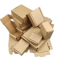 50pcs Large Kraft Paper Box Brown Cardboard Jewelry Packaging Box For Shipping Corrugated Box Thickened Paper Postal Box 17Sizes