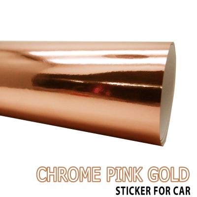Alicar สติกเกอร์เงาโครเมี่ยมสีทองแดง Pink Gold (30cm.x30cm.)