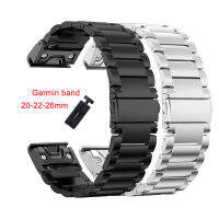 สายนาฬิกาสแตนเลสสำหรับ Garmin Fenix 7 6X 6S 6 Pro 5X5 5S 3HR สร้อยข้อมือสำหรับ Garmin Band 20mm 22mm 26mm สายรัดข้อมือโลหะ-iodz29 shop