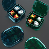 【คลังสินค้าพร้อม】4/6 Grid Pill Case Portable Water Proof Dispenser Box Medicine Container Organizer Dr-Ug Dispenser Medicine Holder Tablet Storage