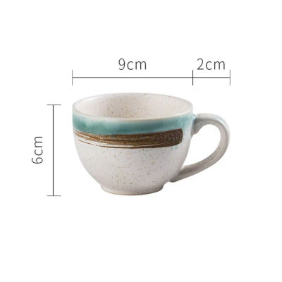 Japanese Style Retro Ceramic Tea Cup Porcelain Creative Personality Teacup Household Breakfast Milk Coffee Mug Office Drinkware