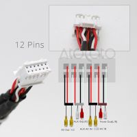 ‘；。【’； 12 Pin Universal RCA Output Wire Harness CCD AUX AV IN Out Cable Adapter Wiring Connector  Radio Car Accessories DIY