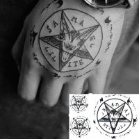 hot！【DT】❒✽▪  Temporary Sticker Satan Steering Fake Tatto Flash Tatoo Gothic Hand back for Boy Men