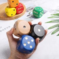 1PC 5cm Wooden Big Colorful Round Corner Dice 6-Sided Dice Chess Props Toy Entertainment Game Family Table Games Board Games