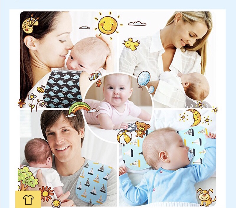 Newborn Towel & Burp Cloths Silky Soft Baby Wash Cloths for Newborn Infant and Toddler Organic Burp Cloth & Organic Bamboo Baby Washcloths 