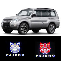 Pajero LED มารยาทยินดีต้อนรับแสง Pajero โลโก้แสงสำหรับมิตซูบิชิปาเจโร V97 V93 V87 V33มิตซูบิชิรถประตูไฟเงาโคมไฟ