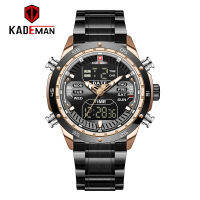 Strong Style Men Military Sport Wrist Watch Quartz Full Steel Waterproof Dual Display Male Clock Watches Relogio Masculino