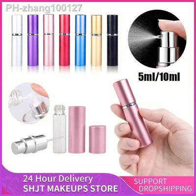 ◈ 5ml/10ml Perfume Refill Bottle Portable Mini Refillable Spray Jar Scent Pump Empty Cosmetic Containers Atomizer for Travel Tool