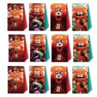 12pcs Disney Turning Red Gift Bag Candy Loot Bag Party Festival Event Cartoon Panda Birthday Decoration Favor Party Supplies