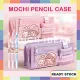 🌸FREE Pen🌸 Cute Large Capacity SMALL MOCHI Pencil Case Pen Box School Stationery Bag Student Kids Pouch Organizer 小麻薯笔袋