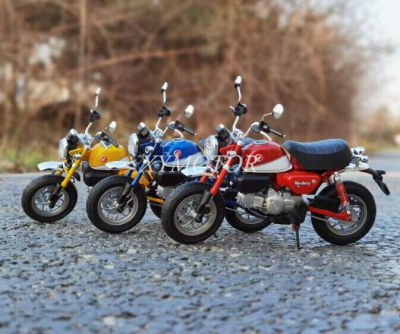 AOSHIMA LCD 1/12 For Honda Monkey 125 Diecast Model Car Motorcycle Bike Red/Blue/Yellow Toys Hobby Display Ornaments Collection
