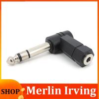 L Type 3.5mm Female Jack to 6.35mm 6.5 Male Jack Right Angled Cable Converter Connector Plug Headphone Sound Adapter