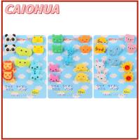 CAIOHUA 10 PCS/ 30 PCS เบนโตะ เด็กวัยหัดเดิน นำมาใช้ใหม่ ถ้วยชามผัก ฟาร์มสัตว์การ์ตูน ไม้จิ้มฟัน ส้อมผลไม้สำหรับเด็ก อาหารสำหรับเด็ก