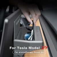 กล่องทิชชู่ อโรมาเธอราพี ควบคุมหน้าจอกลาง สําหรับ Tesla Model 3 Model Y 2021