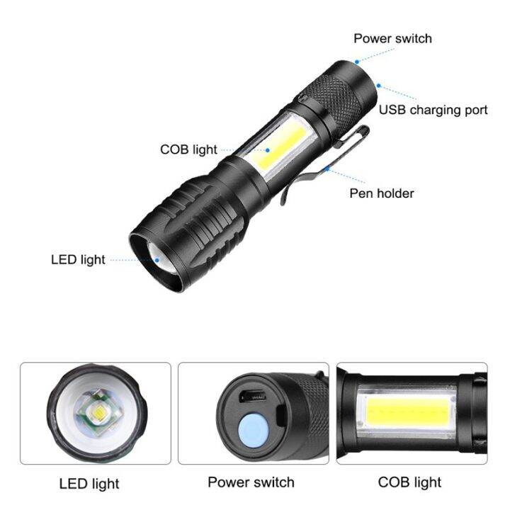 usb-rechargeable-have-built-in-battery-portable-mini-cob-led-zoom-flashlight-outdoor-hunting-torch