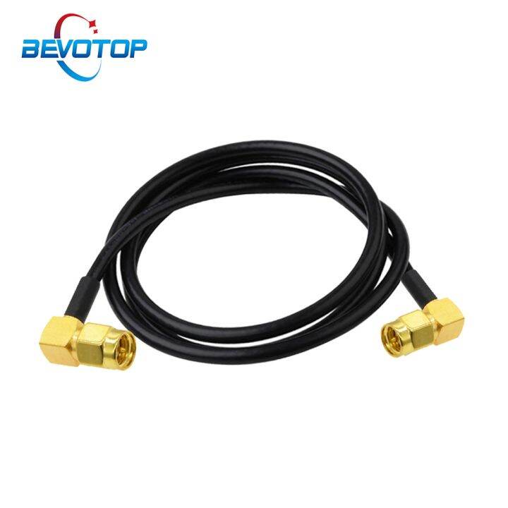 Free Shipping☇ Sma Male Right Angle To Sma Male Elbow 90 Degree Adapter Rg58 Coaxial Cable Wifi