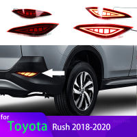 รถกระพริบ LED Reflector โคมไฟหมอกด้านหลังไฟเบรคกันชนหลังสำหรับ Toyota Rush 2018 2019 2020