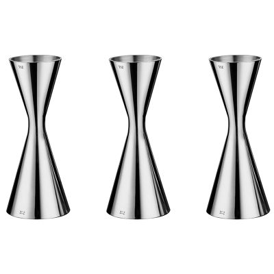 3X Stainless Steel Measure Cup Double Head Bar Party Wine Cocktail Shaker Jigger 60Ml