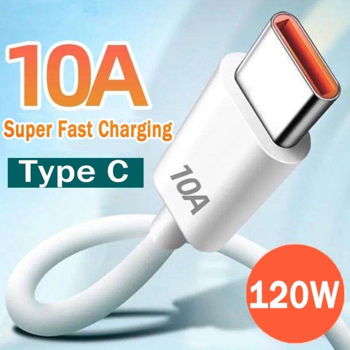 สายเคเบิล-usb-type-c-10a-120w-ชาร์จเร็วสุดๆสำหรับ-huawei-mate-p50-p40-xiaomi-สายลวดสากลข้อมูล-samsung