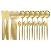 【CW】 Flatware Set   Gold Cutlery - 24pcs Aliexpress