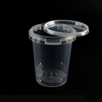 【CC】 360/520/700ml Soup Cup Cover Lid Disposable Ziplok Drinks Plastic Takeaway Beer Fast Food Bowl sealing cups