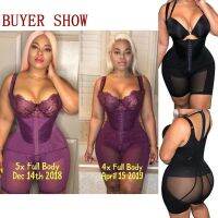 [ใหม่] Plus ขนาดผู้หญิง Full Body Shapewear Underbust Slimming กลางต้นขา Shaper FajasTummy ควบคุมหลังคลอด Body Girdle