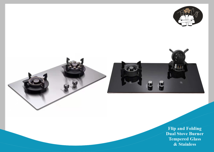 TitoCY POWERGUY Flip and Folding Dual and Triple Stove Burner Tempered