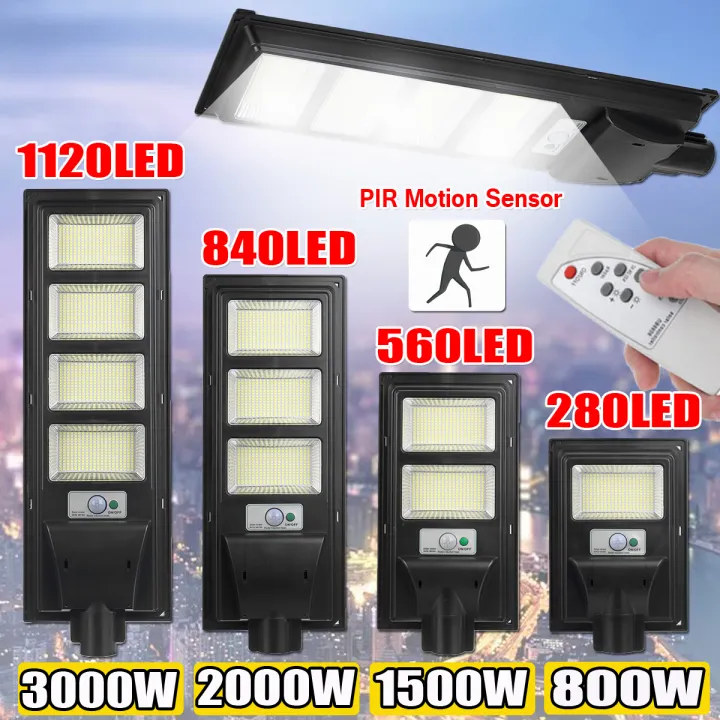 280/560/840/1120LED Solar Street Light Road PIR Motion Sensor Wall Lam 280/560/840/1120LED Solar Street Light Road PIR Motion Sensor Wall Lam