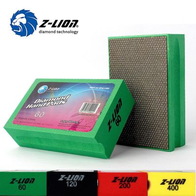 Z-LION Diamond Hand Polishing Pad Foam Backed Glass Polishing Pad Stone Ceramic Tile Grinding Diamond Abrasive Pads