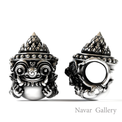 Navar Gallery : ชาร์มเทพราหู เนื้อเงินแท้ 92.5 Rahu Charm Silver 92.5